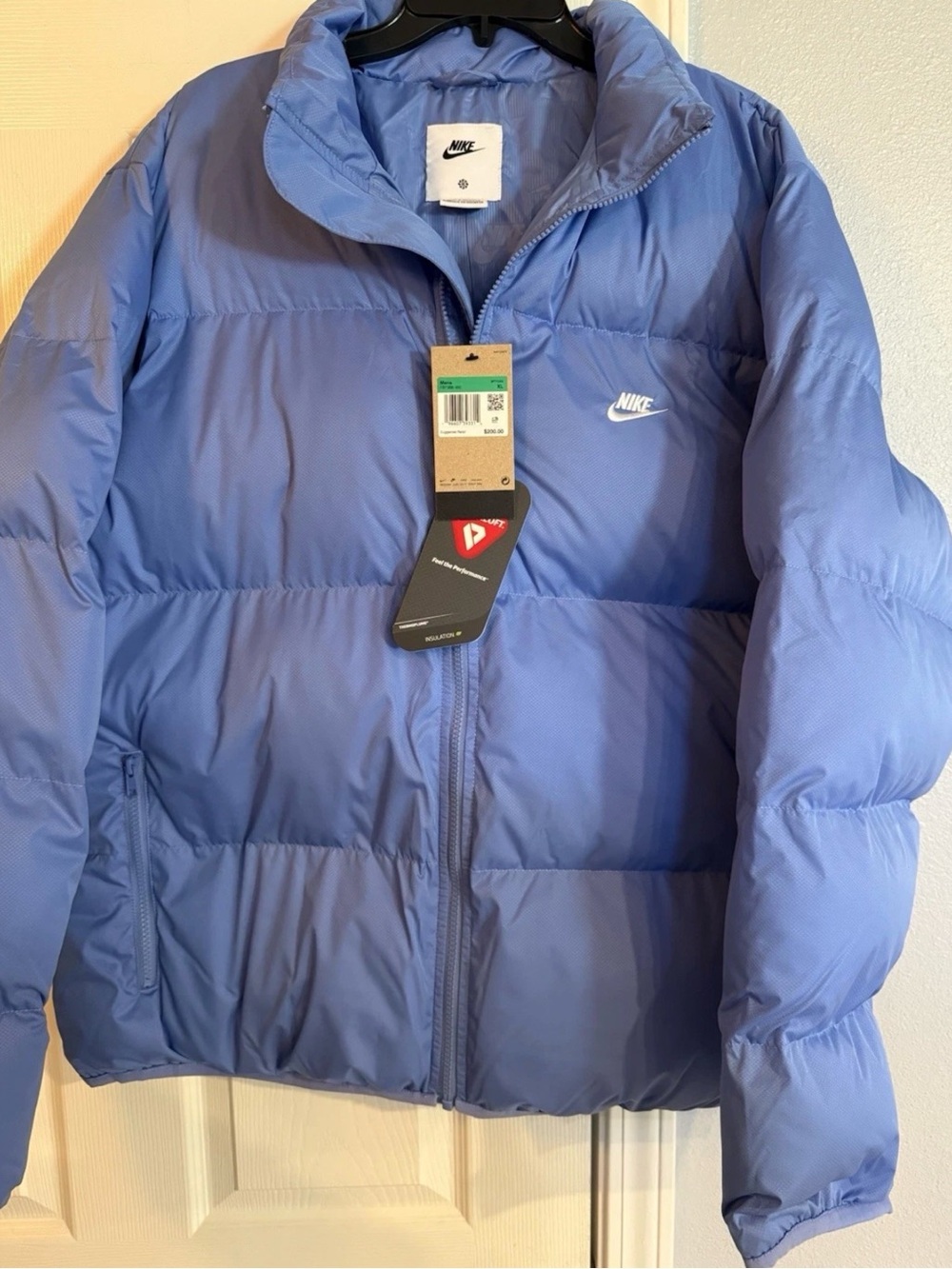 Nike mens Periwinkle Blue Puffer Jacket XL NWT